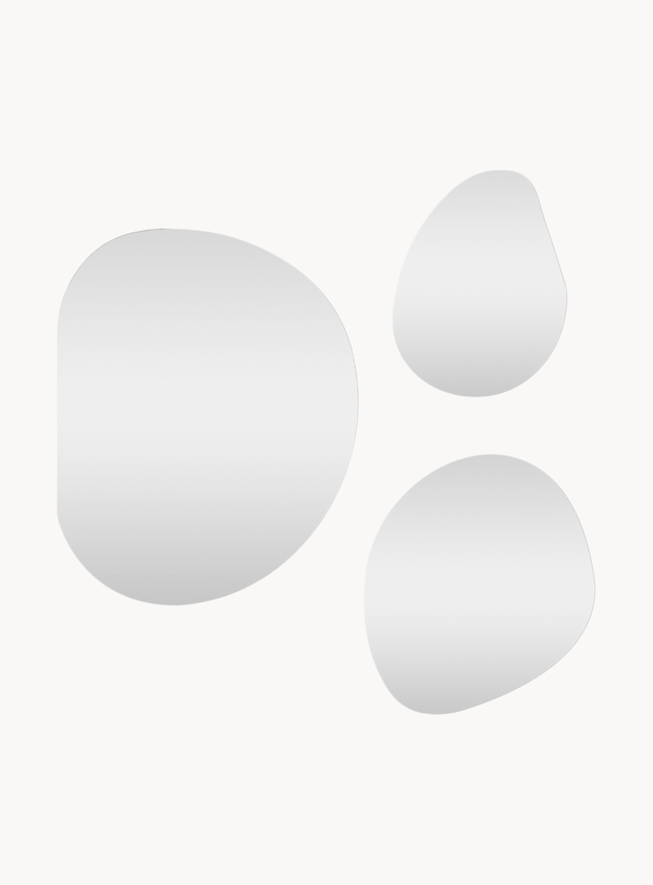 Palermo Spiegel Set ohne Rahmen Organische Formen 3-teilig
