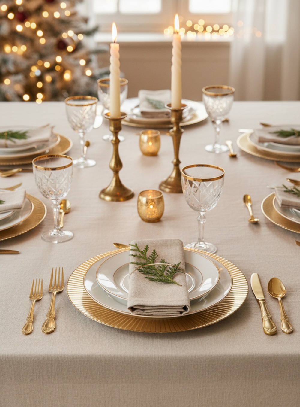 Tischdecke MELIN in natürlicher Farbe