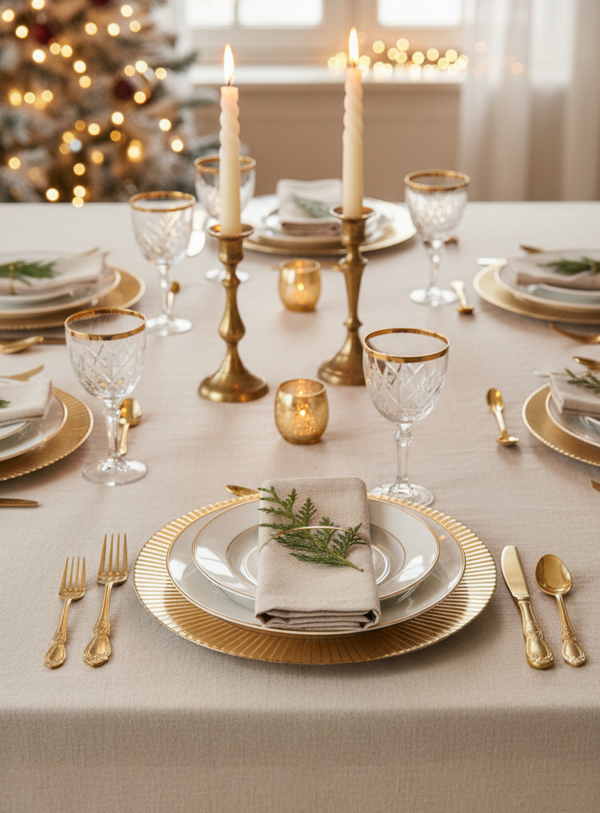 Tischdecke MELIN in natürlicher Farbe