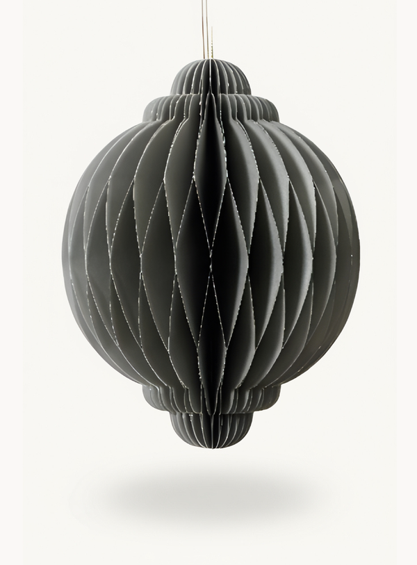 Dekorativer Papierkugel in Grau