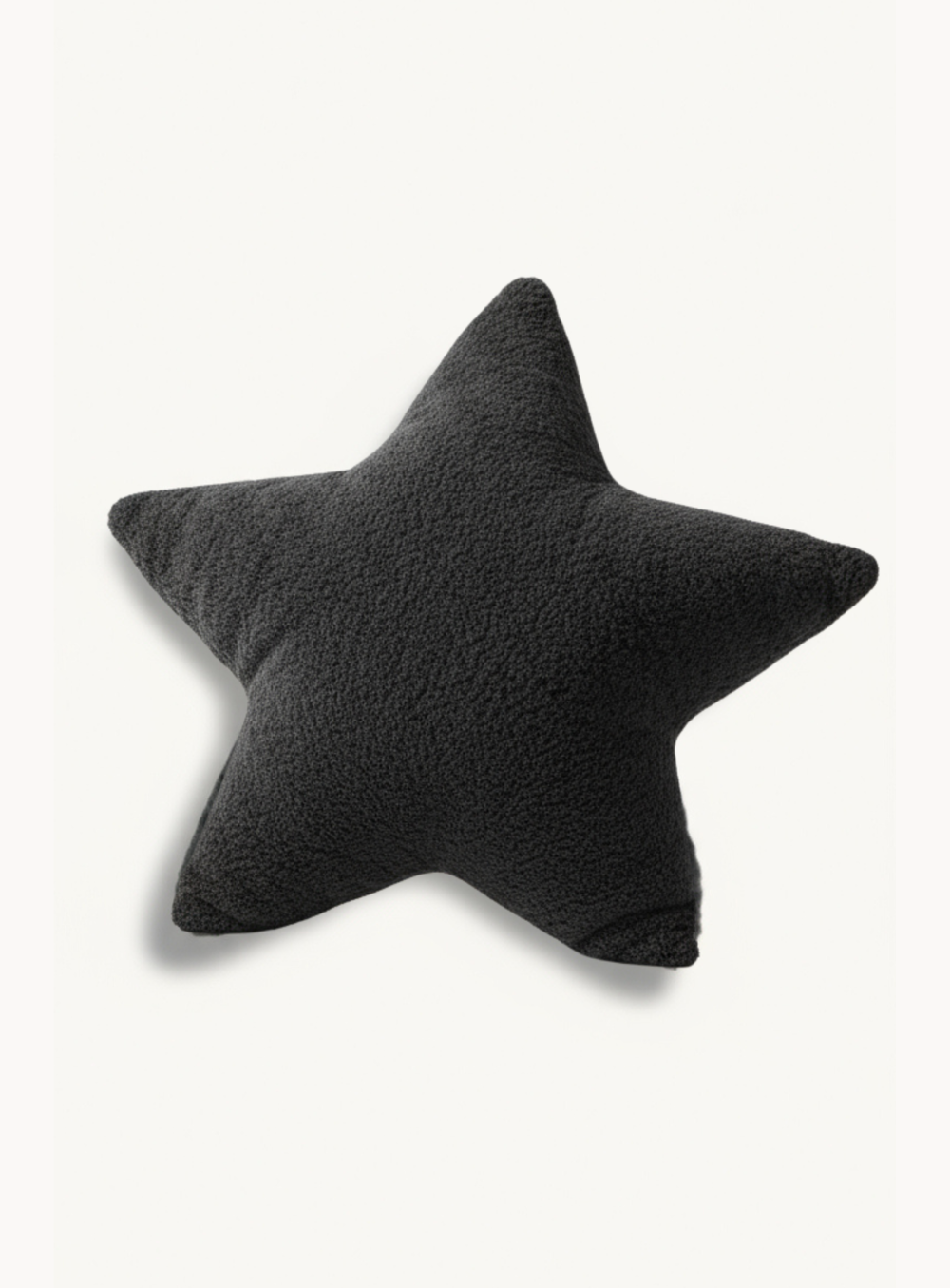Weiches Sternkissen aus Plüsch in Grau