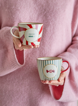 Becher im Zweierset in natur aus Steingut