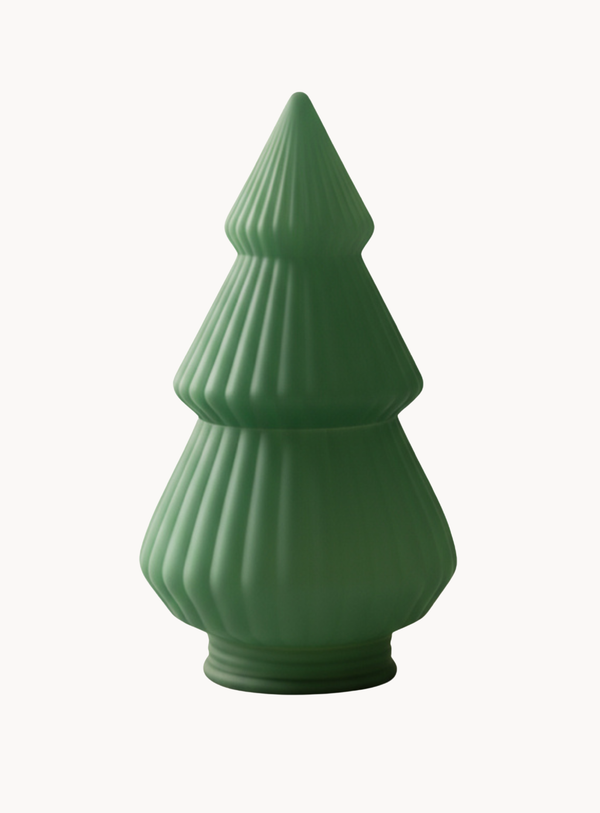 Tannenbaum aus grün mattem Glas