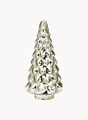 Tannenbaum aus Glas in Silber