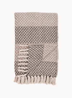 Belek Plaid in Braun und Beige