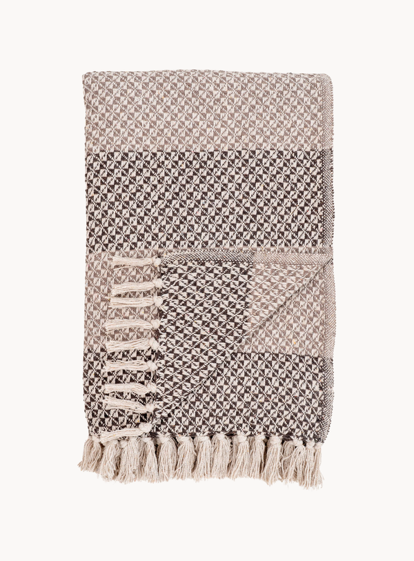 Belek Plaid in Braun und Beige