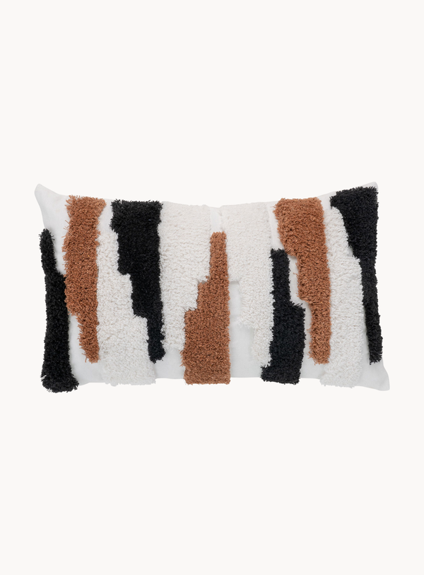 Sagres Kissen in Braun, Schwarz und Weiß