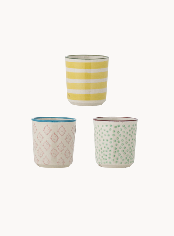 Eierbecher in Bunt aus Steingut