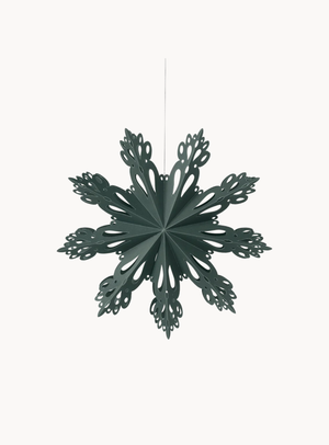 Weihnachtsstern Snowflake aus Papier in Deep Forest