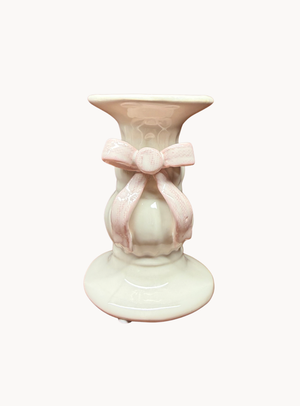 Kerzenständer aus Dolomit in Elfenbein