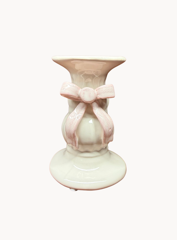 Kerzenständer aus Dolomit in Elfenbein