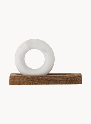 Manuella Mörser und Stößel aus Mangoholz und Marmor