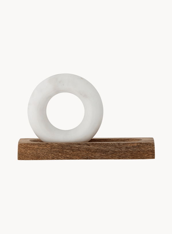 Manuella Mörser und Stößel aus Mangoholz und Marmor